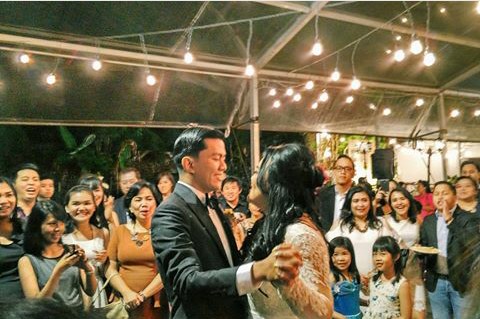 Their first dance as newly wed.